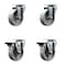 Service Caster 4'' Semi Steel Wheel Swivel Top Plate Caster Set with 2 Posi Brakes, 4PK SCC-20S414-SSS-2-PLB-2 - alternate 1